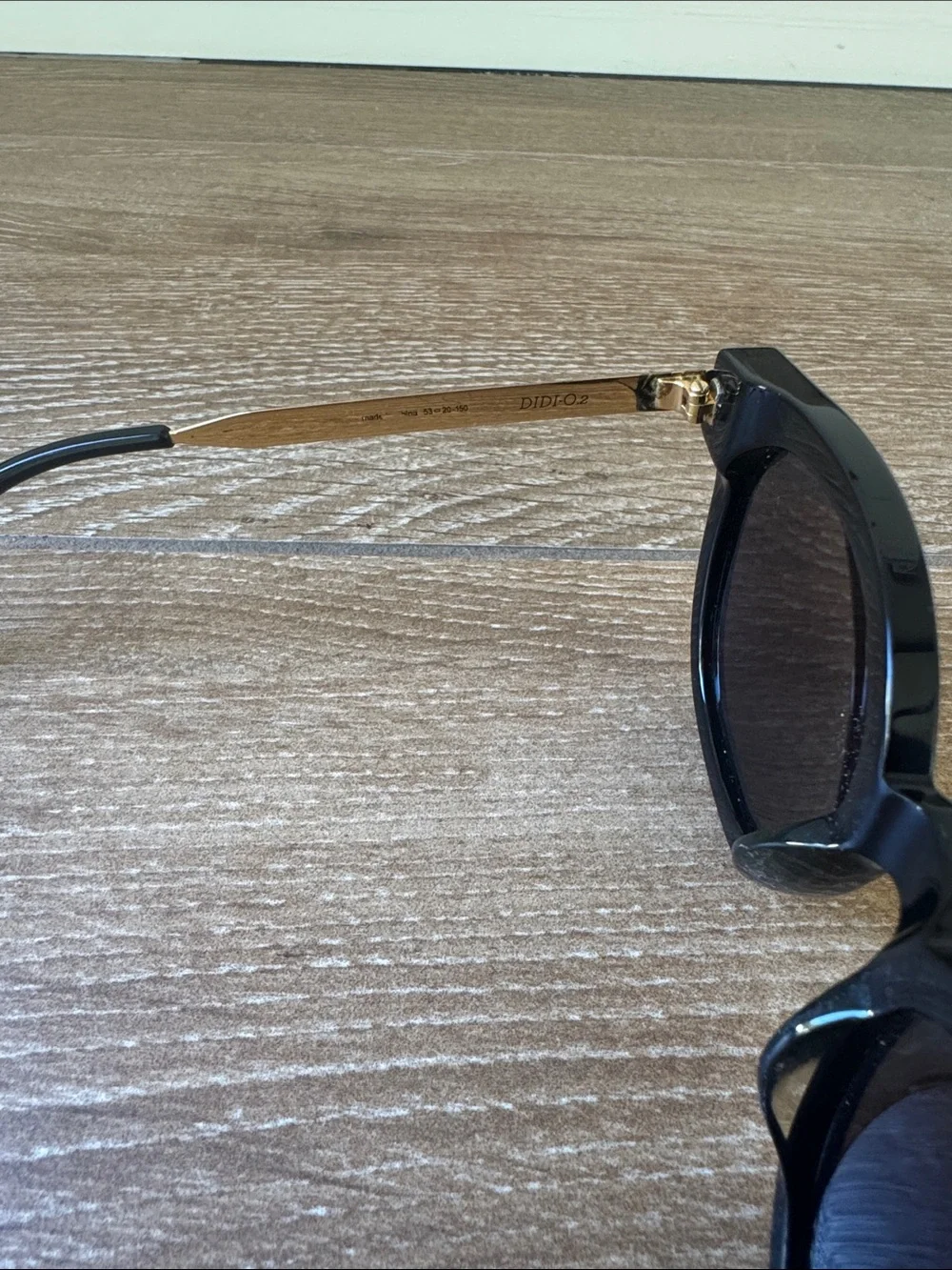 GENTLE MONSTER Didi-02 Black Frames with Brown Temples Sunglasses